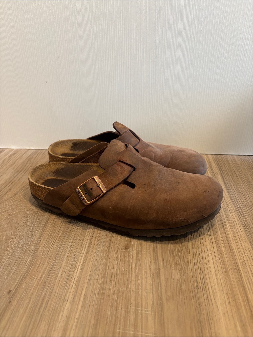 Birkenstock Boston Clogs Womens Sz EU 39 US 8 Habana Oiled Leather Brown
